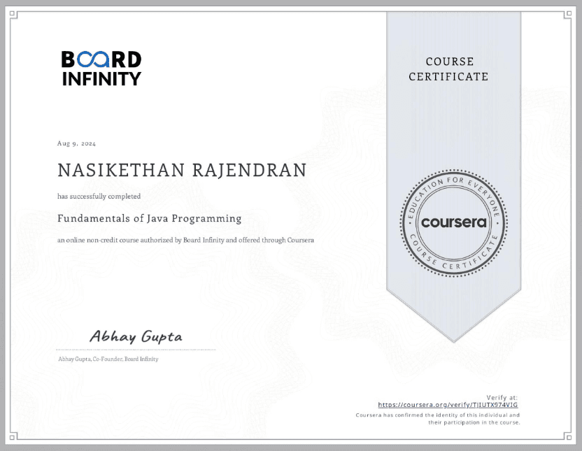 Fundamentals of Java programming