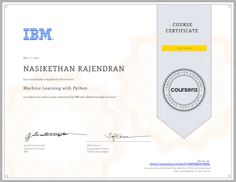 Machine Learning with Python